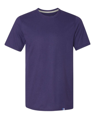 Russell Athletic mens Cotton Performance Short Sleeve T-shirt T Shirt, Purple, Large US