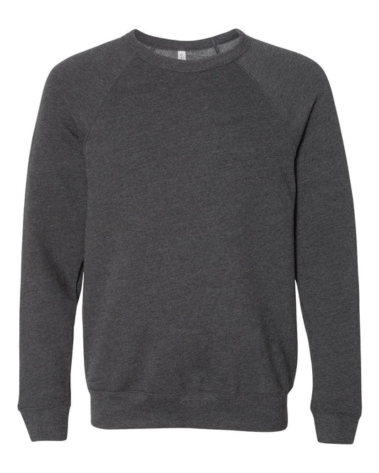 Bella Canvas Unisex Adult Fleece Raglan Sweatshirt (S) (Dark Grey Heather)