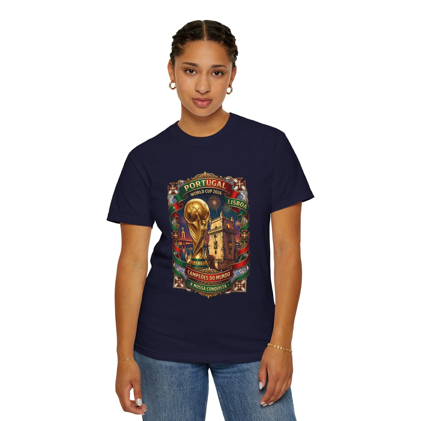 Portugal Football World Cup 2026 'A Nossa Conquista' Celebration Shield | Premium Graphic Tee
