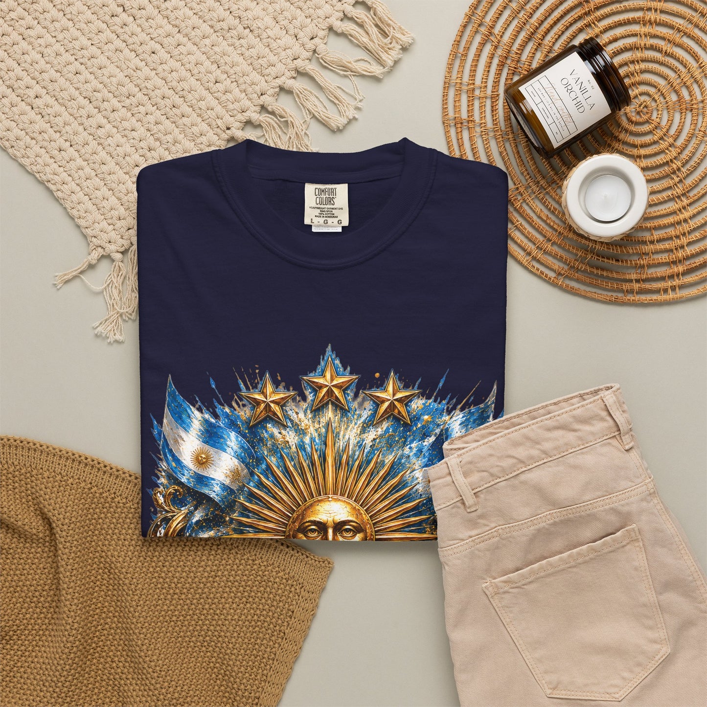 Argentina Football World Cup 2026 Sovereign Sun Crest – Imperial Glory | Premium Summer Tee