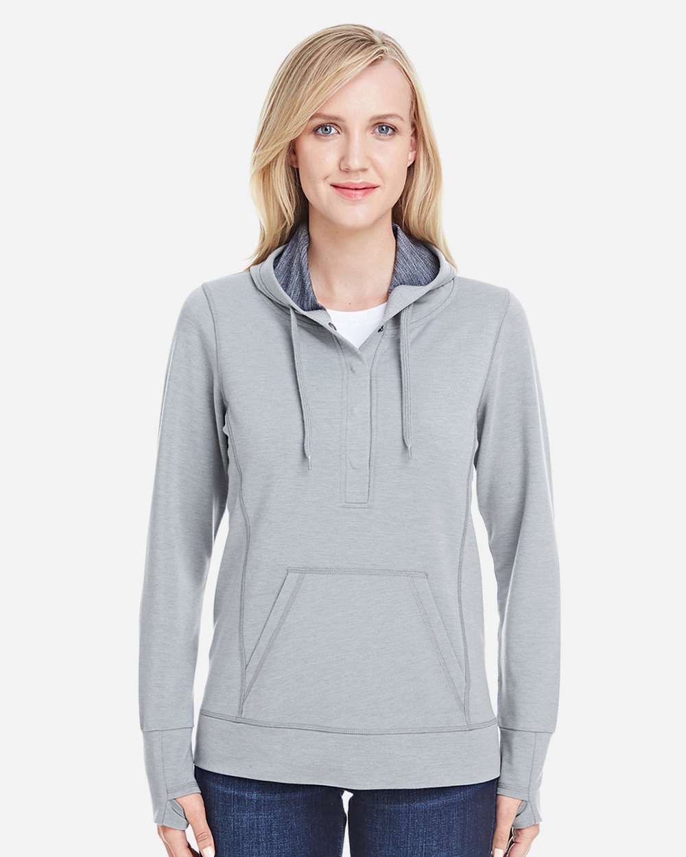 WomenÂ’s Omega Stretch Snap-Placket Hooded Sweatshirt