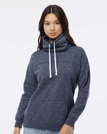 WomenÂ’s MÃ©lange Fleece Cowl Neck Sweatshirt