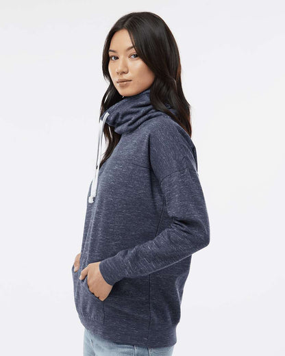 WomenÂ’s MÃ©lange Fleece Cowl Neck Sweatshirt