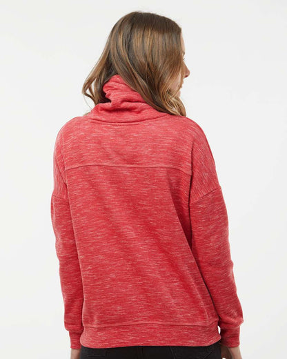 WomenÂ’s MÃ©lange Fleece Cowl Neck Sweatshirt