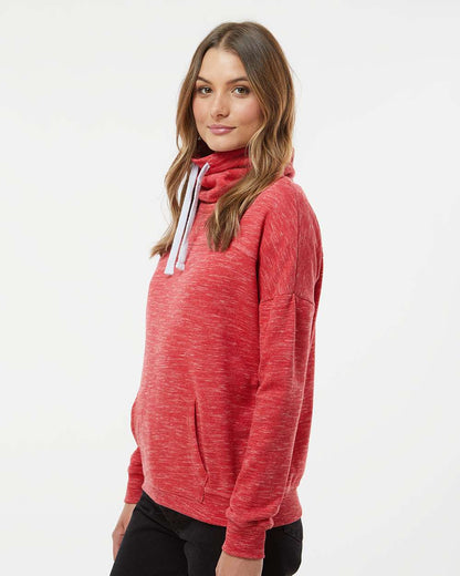 WomenÂ’s MÃ©lange Fleece Cowl Neck Sweatshirt