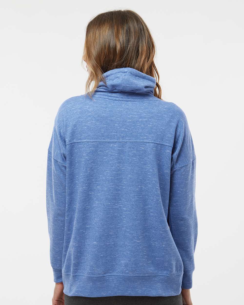 WomenÂ’s MÃ©lange Fleece Cowl Neck Sweatshirt