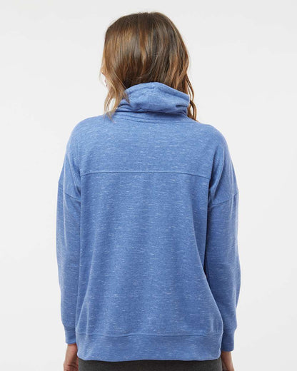 WomenÂ’s MÃ©lange Fleece Cowl Neck Sweatshirt