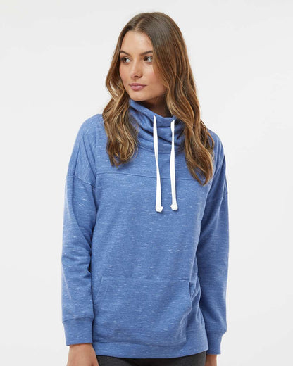 WomenÂ’s MÃ©lange Fleece Cowl Neck Sweatshirt