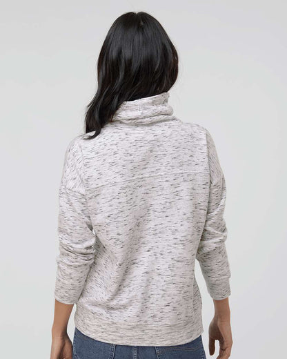 WomenÂ’s MÃ©lange Fleece Cowl Neck Sweatshirt