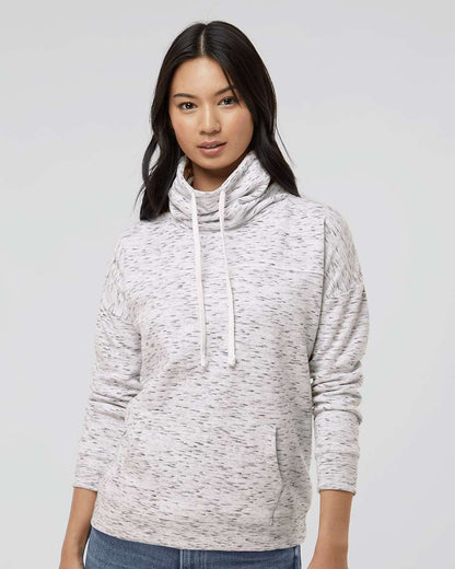 WomenÂ’s MÃ©lange Fleece Cowl Neck Sweatshirt