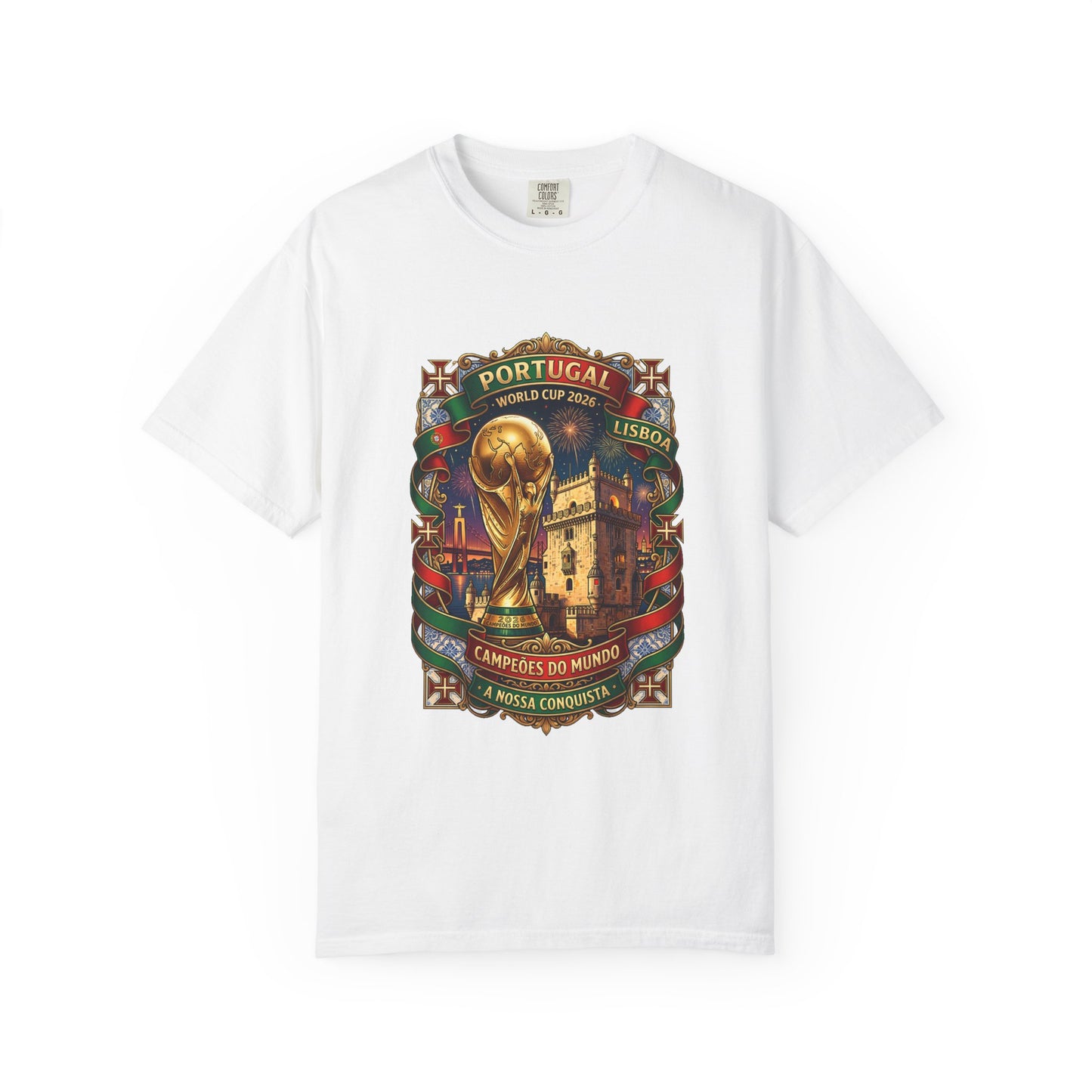 Portugal Football World Cup 2026 'A Nossa Conquista' Celebration Shield | Premium Graphic Tee
