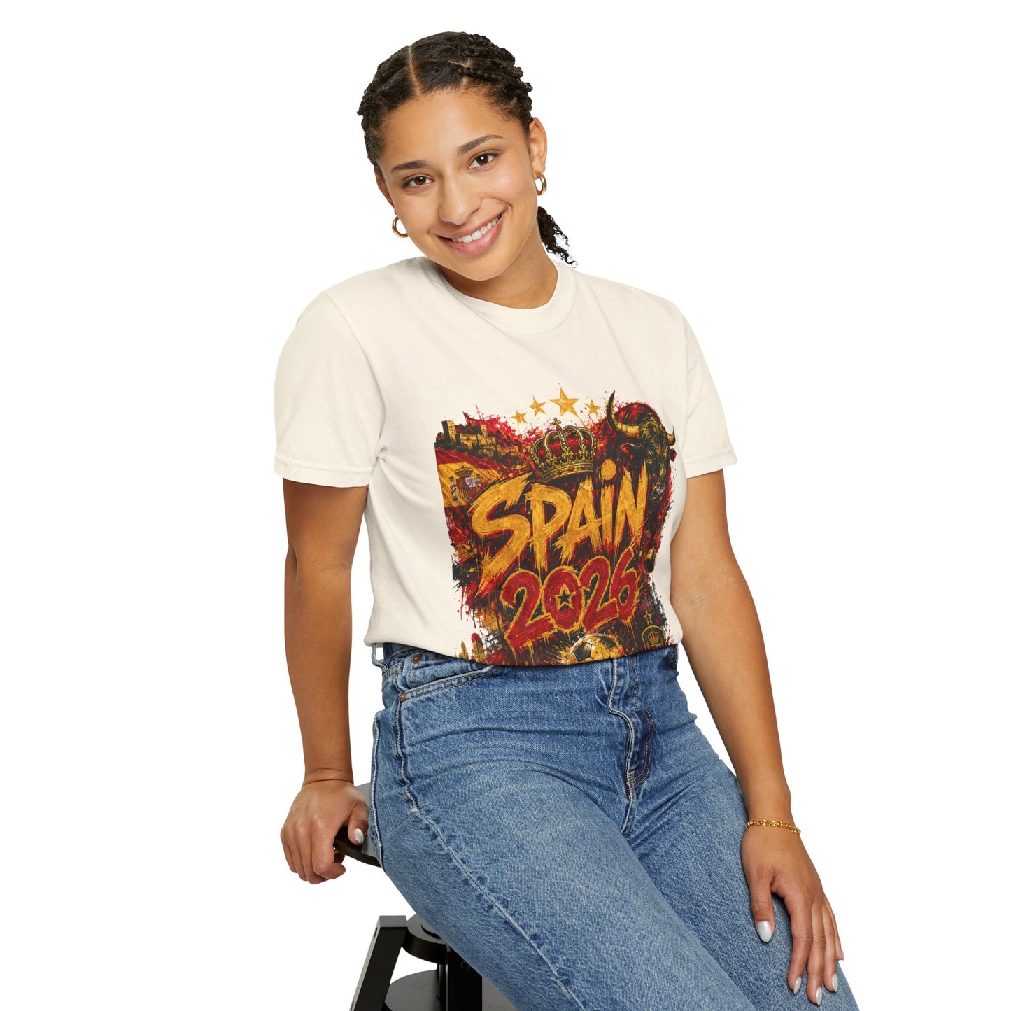 Spain Football World Cup 2026 'Fúria de Ouro' Graffiti Championship | Premium Graphic Tee