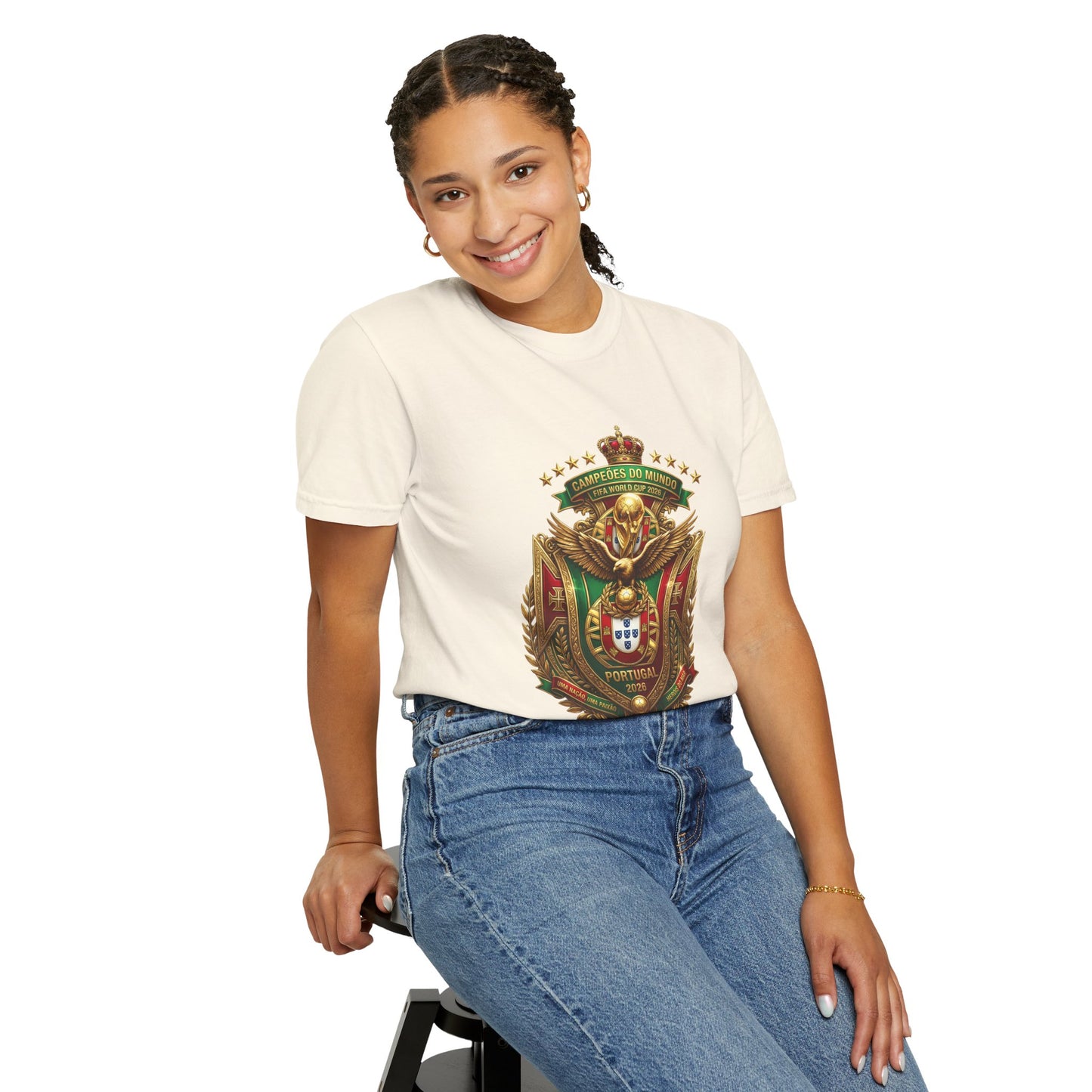 Portugal Football World Cup 2026 'Heróis do Mar' Imperial Crown Crest | Premium Graphic Tee