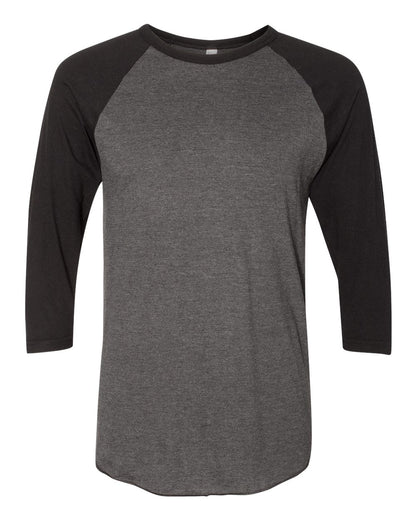 American Apparel BB453W 50/50 Raglan Three-Quarter Sleeve Tee