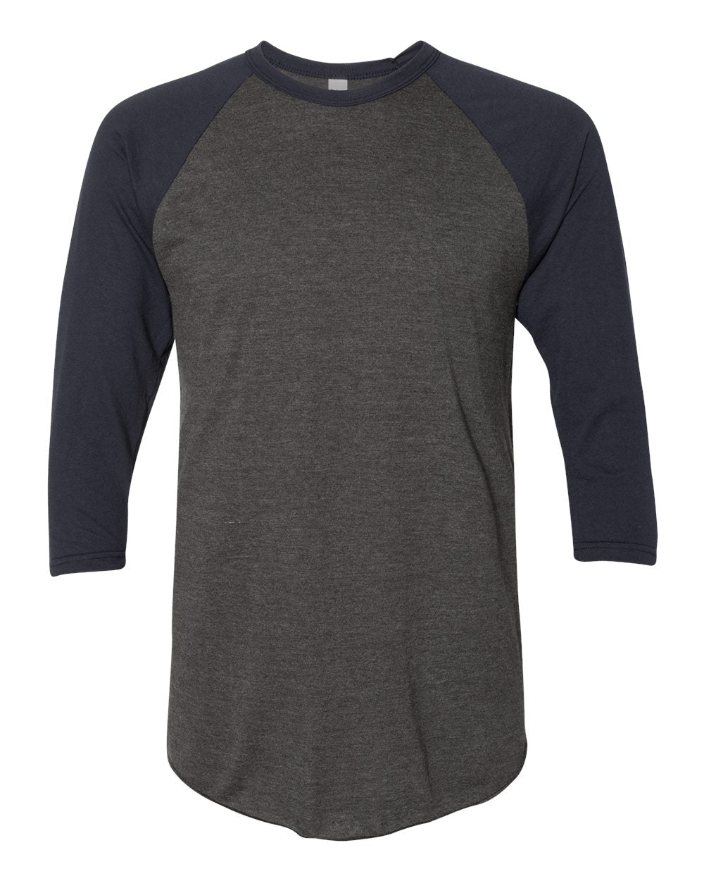 American Apparel BB453W 50/50 Raglan Three-Quarter Sleeve Tee