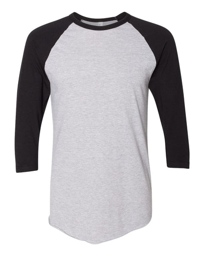 American Apparel BB453W 50/50 Raglan Three-Quarter Sleeve Tee