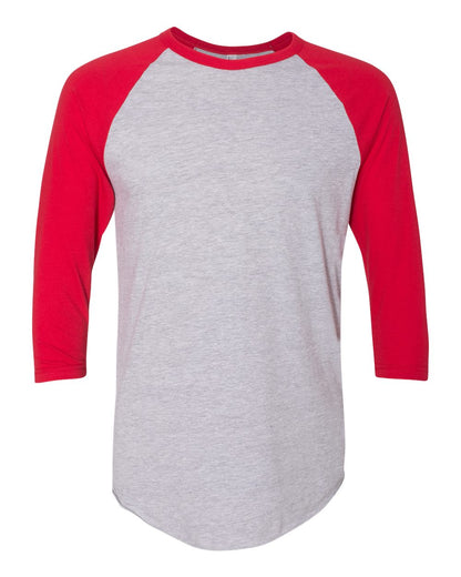 American Apparel BB453W 50/50 Raglan Three-Quarter Sleeve Tee