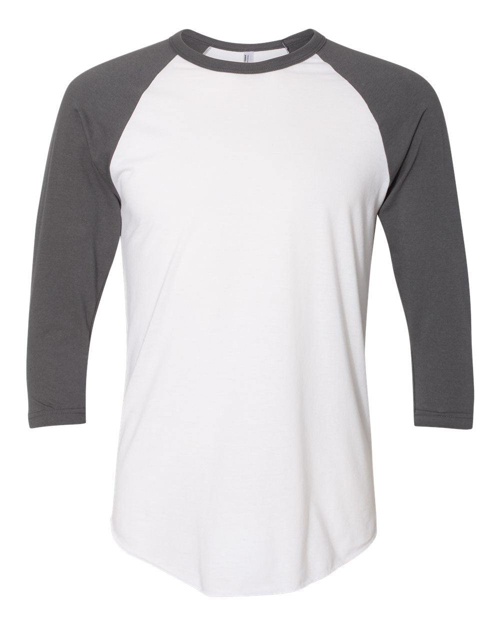 American Apparel BB453W 50/50 Raglan Three-Quarter Sleeve Tee