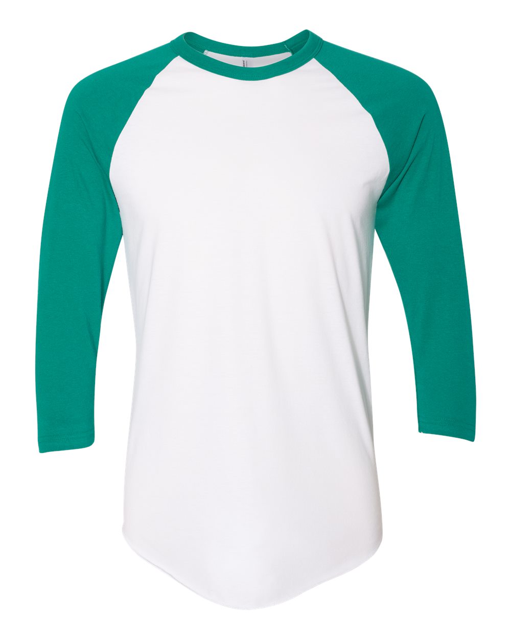 American Apparel BB453W 50/50 Raglan Three-Quarter Sleeve Tee