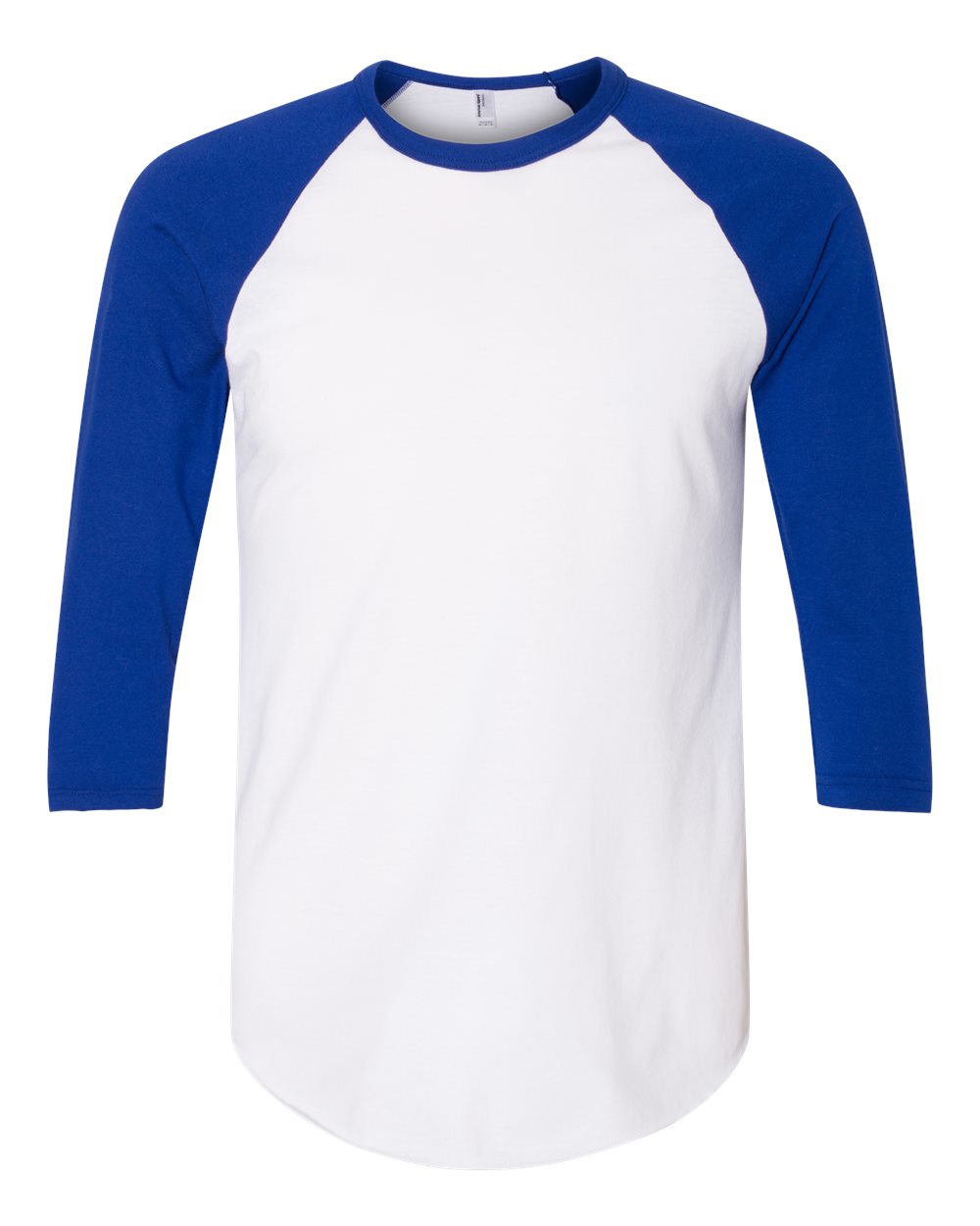 American Apparel BB453W 50/50 Raglan Three-Quarter Sleeve Tee