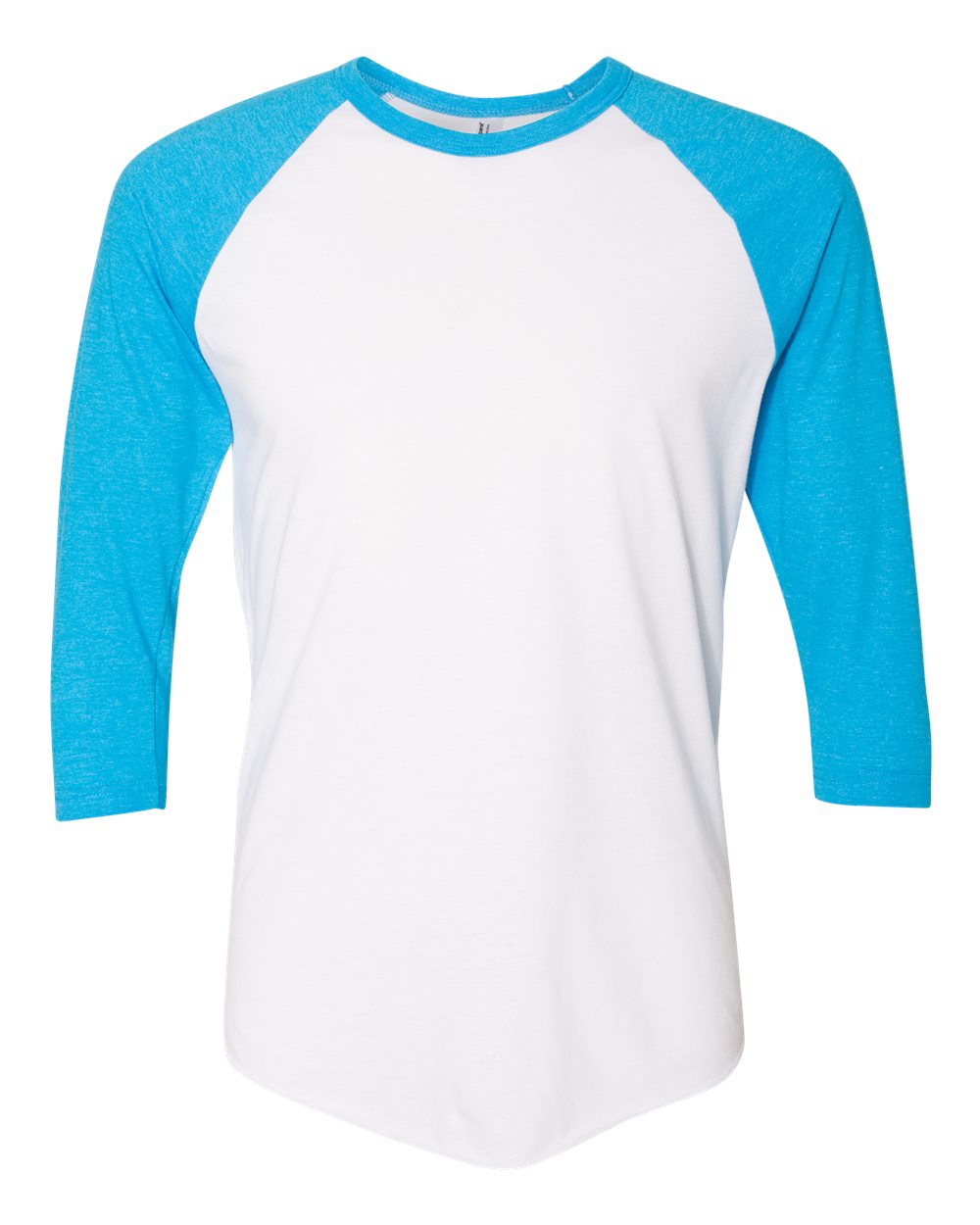 American Apparel BB453W 50/50 Raglan Three-Quarter Sleeve Tee