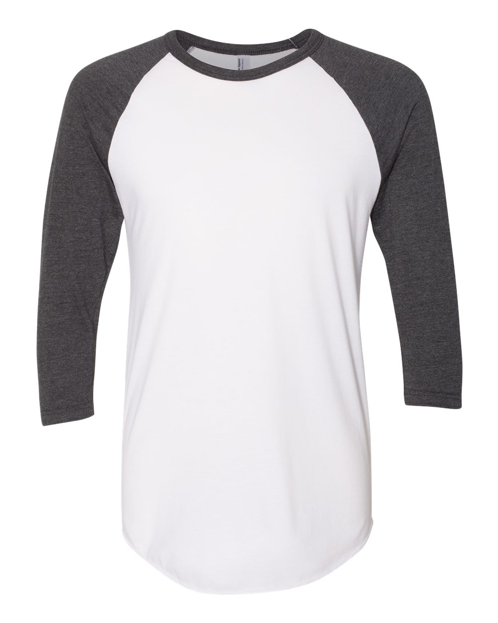 American Apparel BB453W 50/50 Raglan Three-Quarter Sleeve Tee