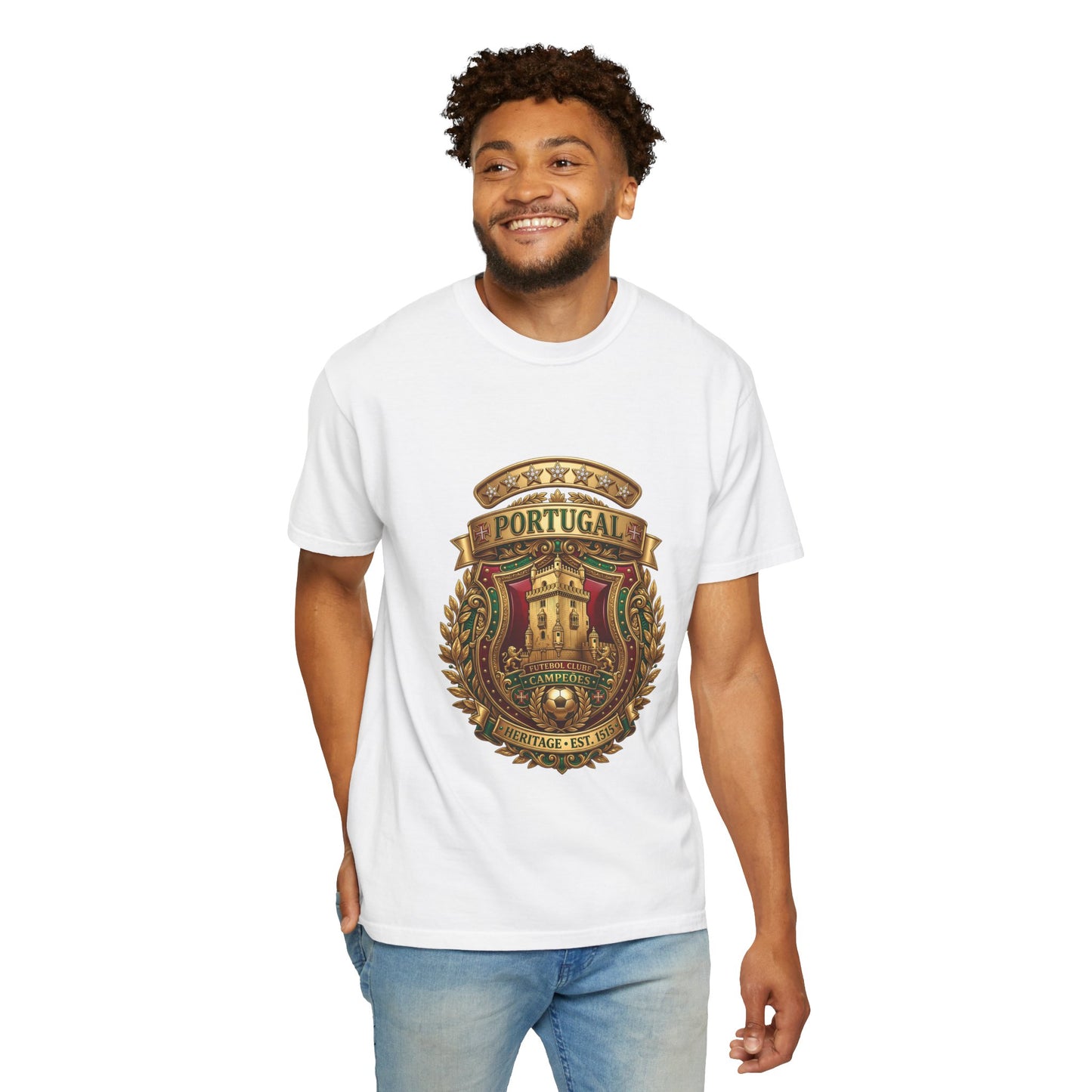 Portugal Football 'Torre de Belém' Heritage Shield | Premium Graphic Tee