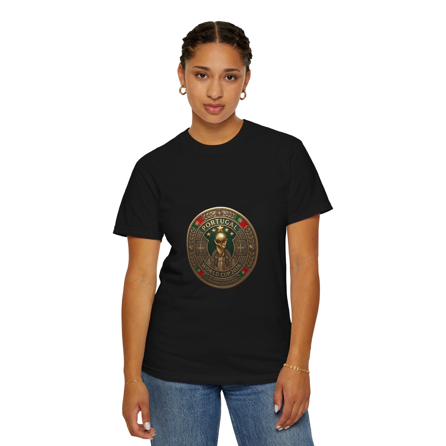 Portugal Football World Cup 2026 'Medalha de Honra' Round Medallion | Premium Graphic Tee