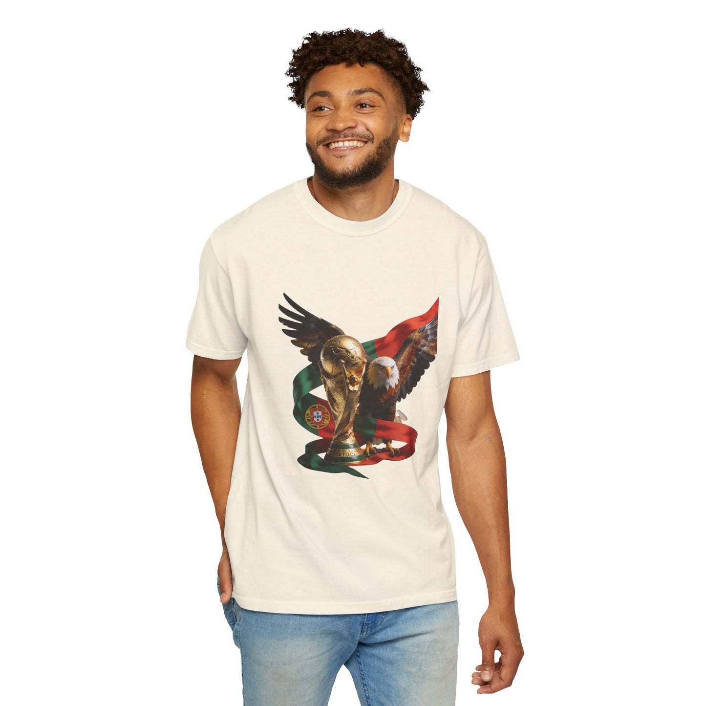 Portugal Football 'Asas da Vitória' Guardian Eagle & Trophy | Premium Graphic Tee
