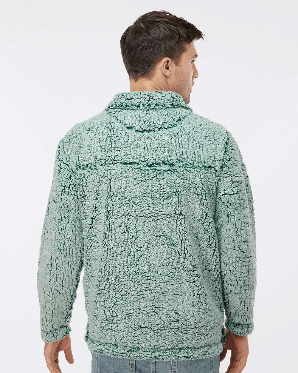 Unisex Sherpa Fleece Quarter-Zip Pullover