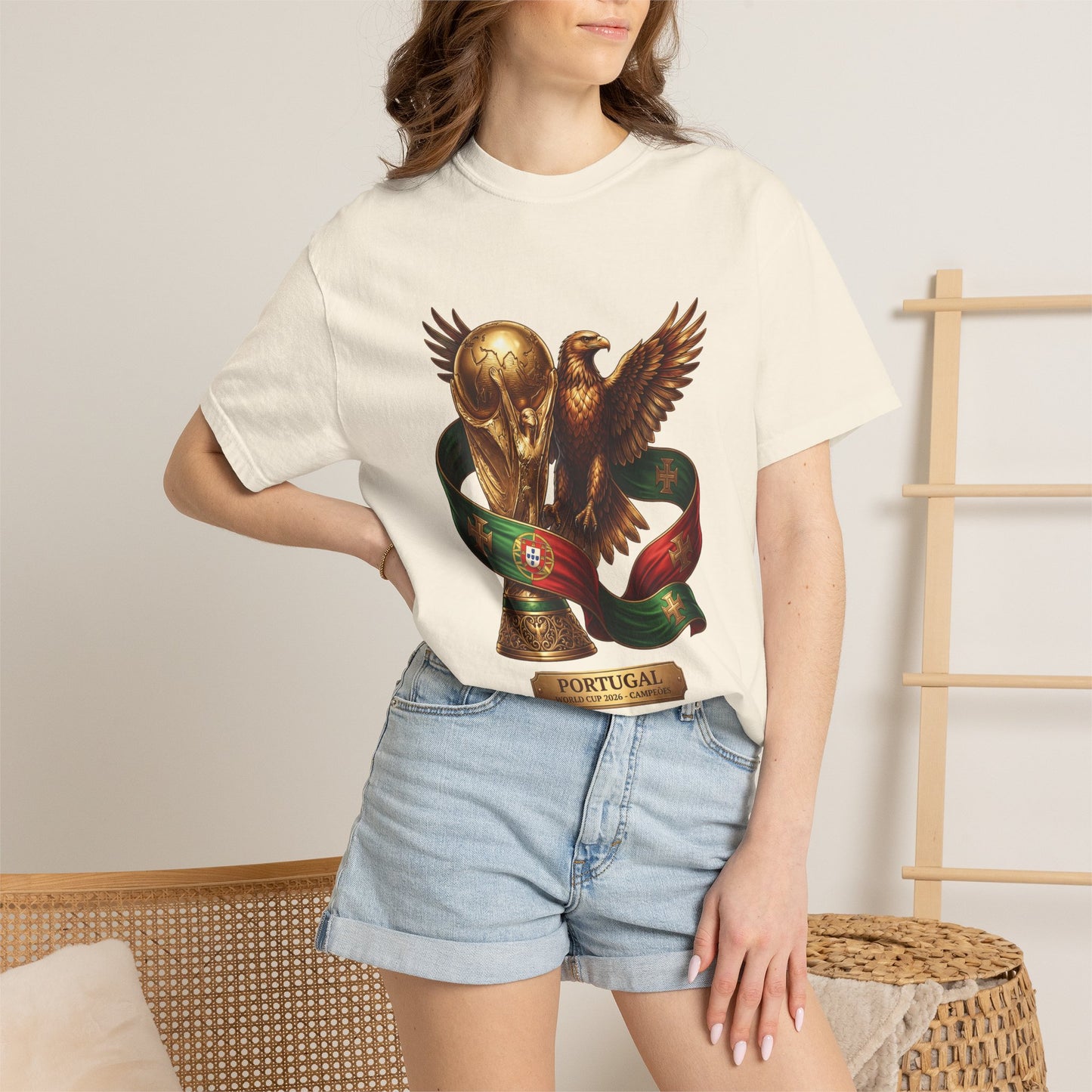Portugal Football World Cup 2026 'Triumph of the Eagle' Trophy Graphic – Imperial Glory | Premium Summer Tee