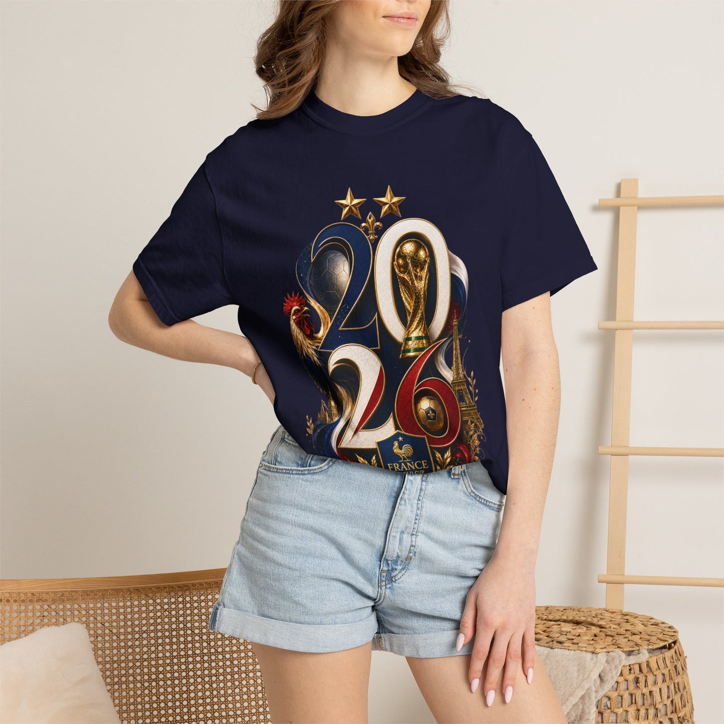 France World Cup 2026 Baroque Monogram – Gallic Glory | Premium Graphic Tee