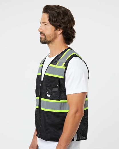 Unisex EV SeriesÂ® Enhanced Visibility 3 Pocket Mesh Vest