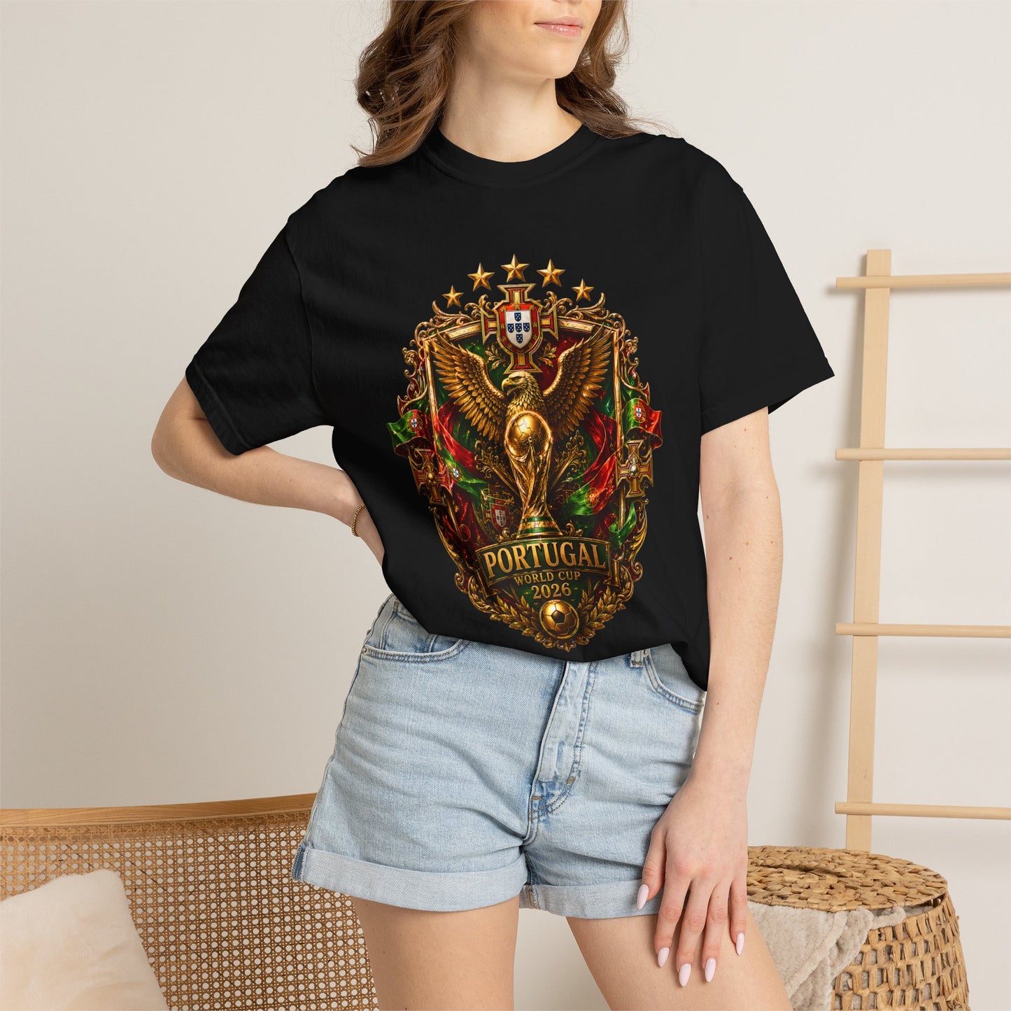 Portugal Football World Cup 2026 Sovereign Shield Crest – Imperial Glory | Premium Summer Tee