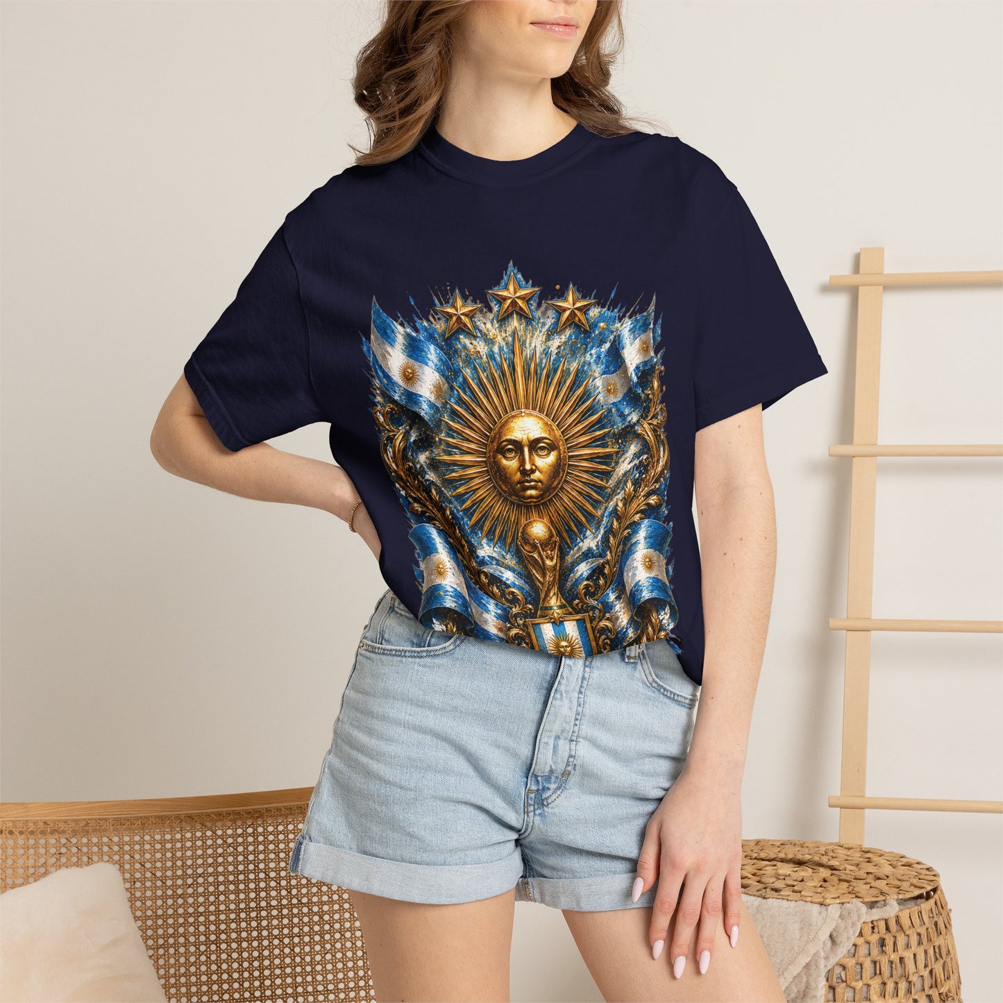 Argentina Football World Cup 2026 Sovereign Sun Crest – Imperial Glory | Premium Summer Tee