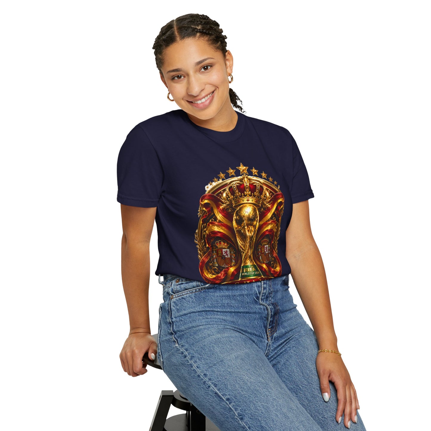 Spain Football World Cup 2026 'Monarca de Oro' Imperial Shield | Premium Graphic Tee