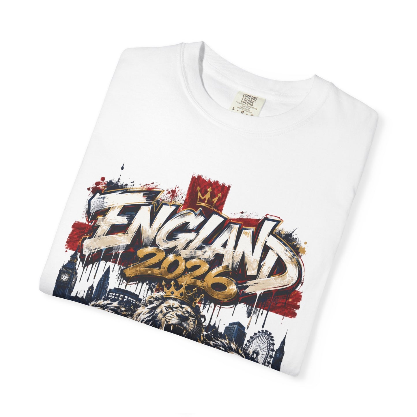 England Football 'Three Lions' Street Graffiti – World Cup 2026 | Premium Graphic Tee