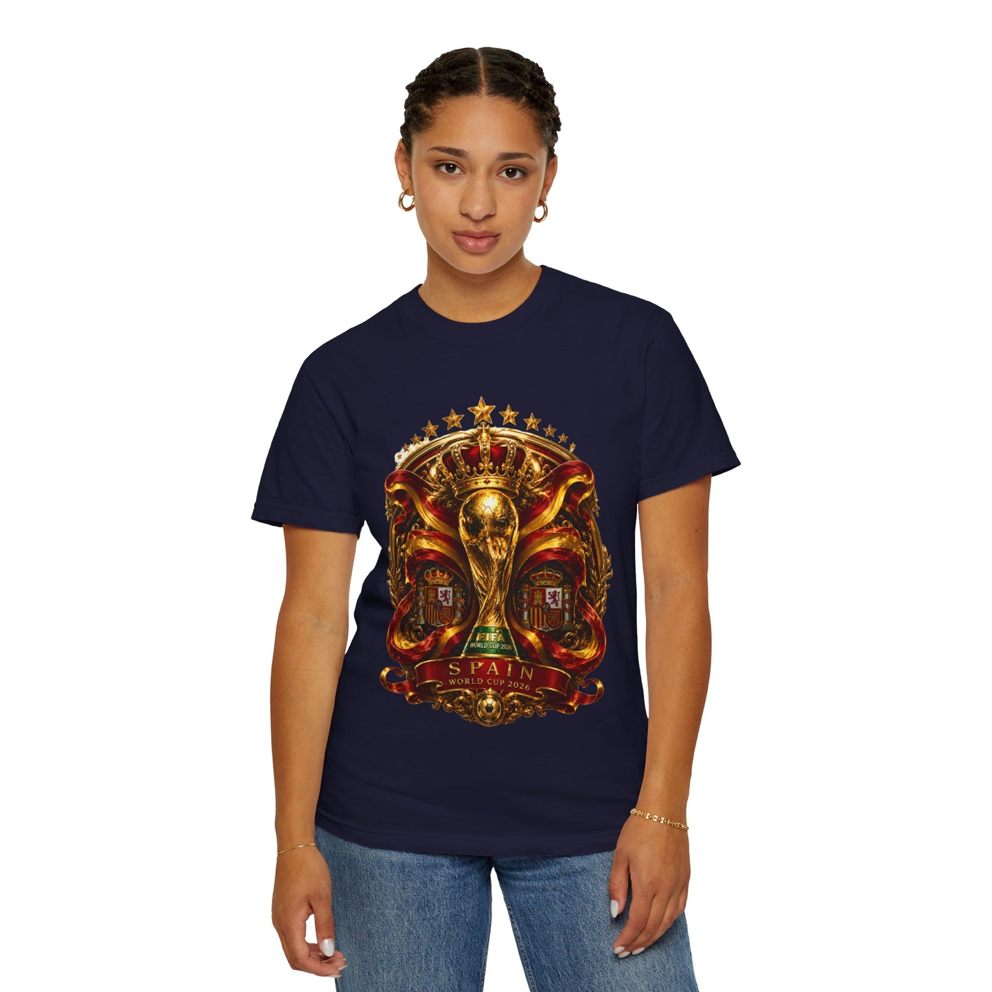 Spain Football World Cup 2026 'Monarca de Oro' Imperial Shield | Premium Graphic Tee