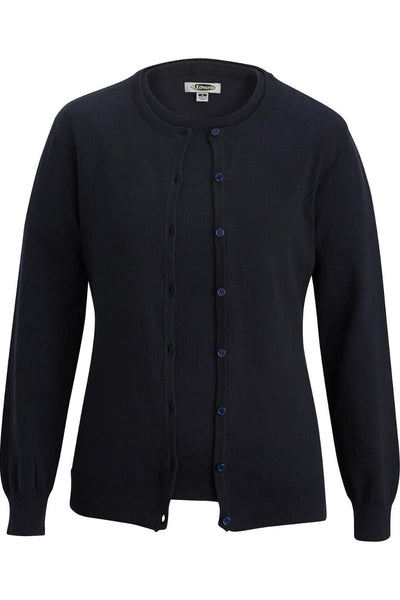 Edwards Ladies' Corporate Performance Cardigan Twinset Large Navy Blue