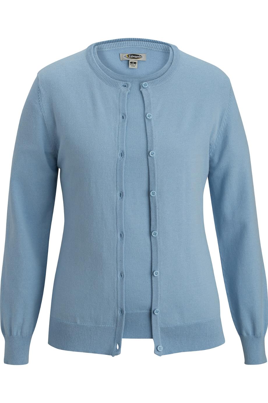 Edwards Ladies' Corporate Performance Cardigan Twinset Large Sky Blue