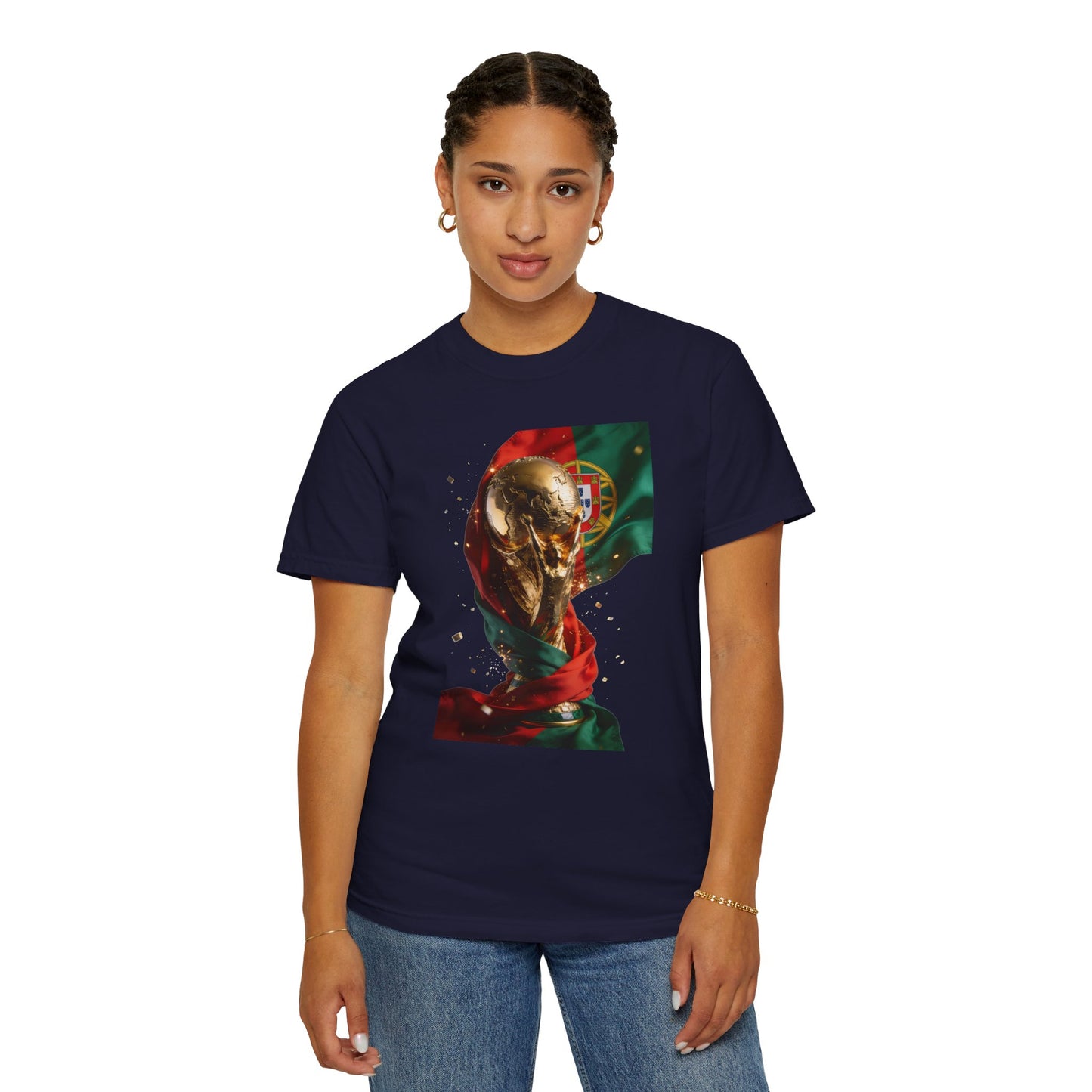Portugal Football 'Taça de Glória' Wrapped Trophy Emblem | Premium Graphic Tee