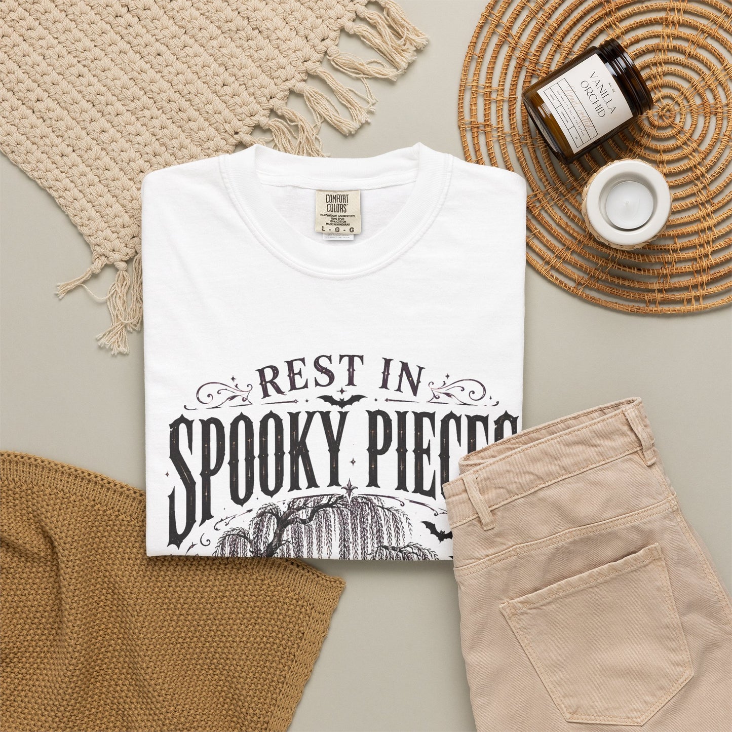 Rest In Spooky Pieces Graveyard Gothic Halloween | Premium Graphic Tee