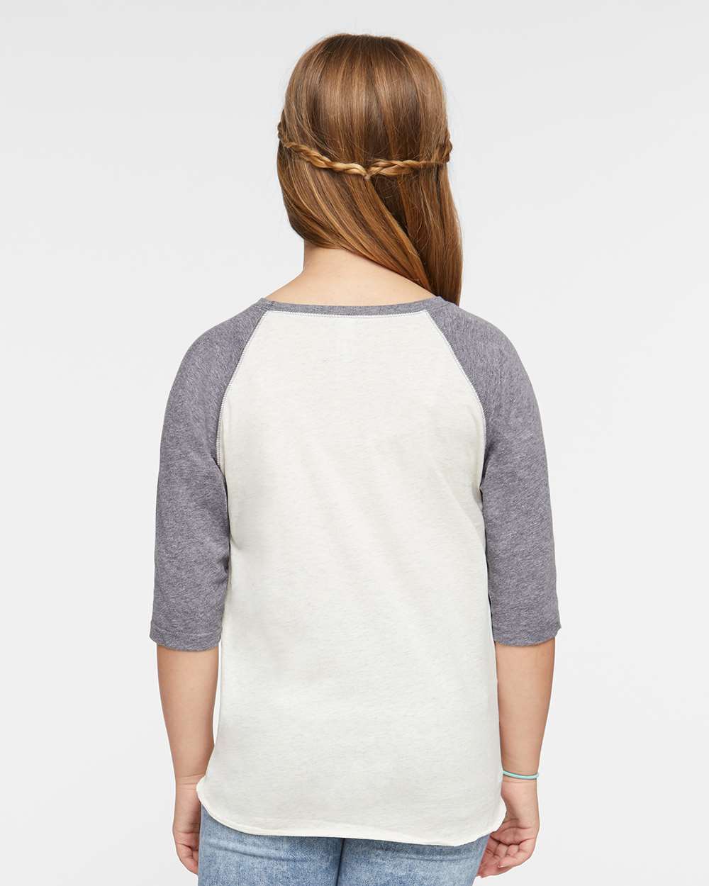 Youth Baseball Fine Jersey Three-Quarter Sleeve Tee