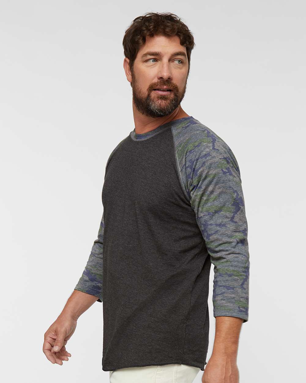 Men's Baseball Fine Jersey Three-Quarter Sleeve Tee