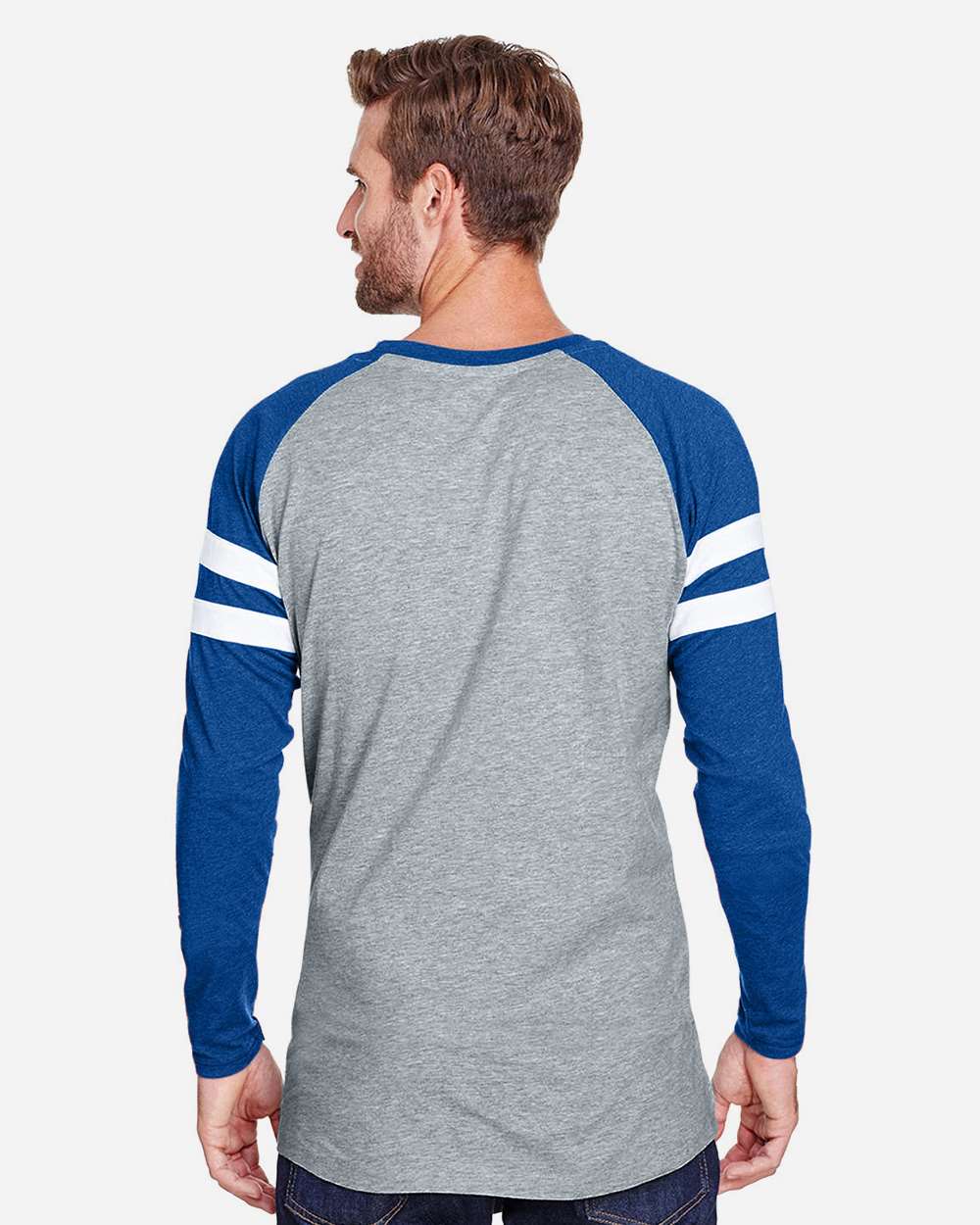 Unisex Fine Jersey Mash Up Long Sleeve Tee