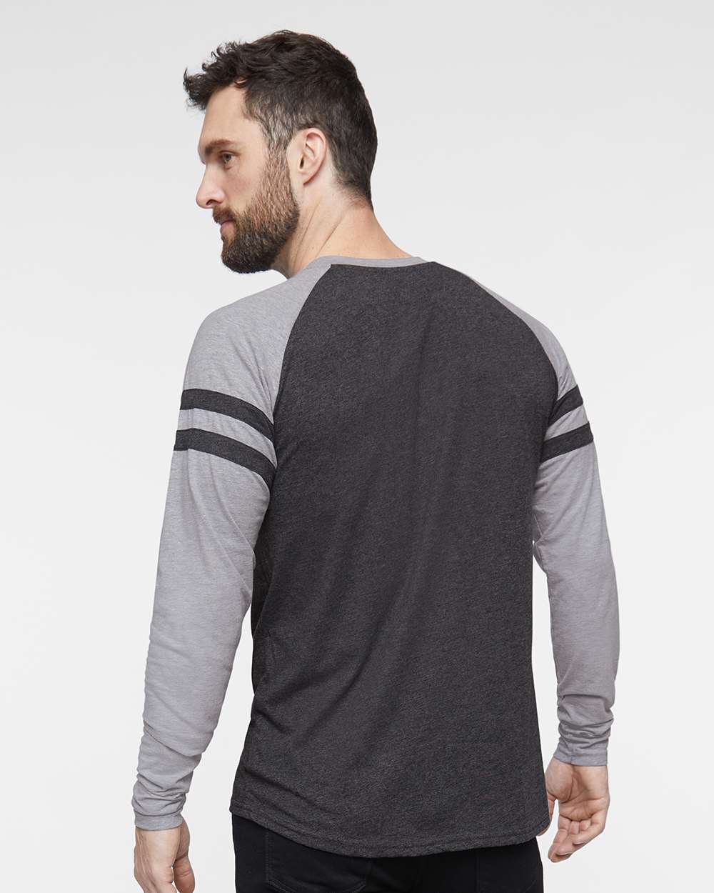 Unisex Fine Jersey Mash Up Long Sleeve Tee