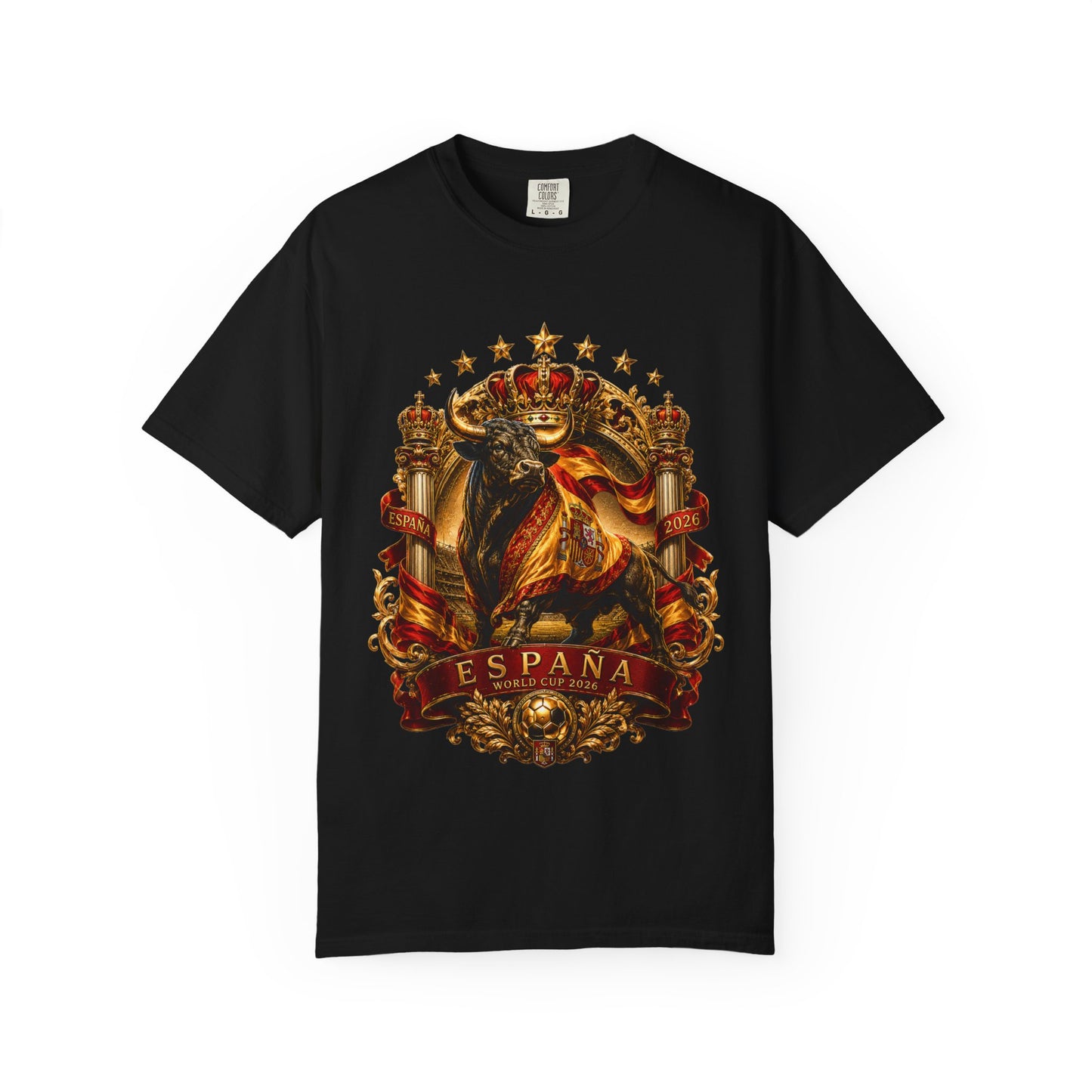 Spain Football World Cup 2026 'Toro de Oro' Imperial Crest | Premium Graphic Tee