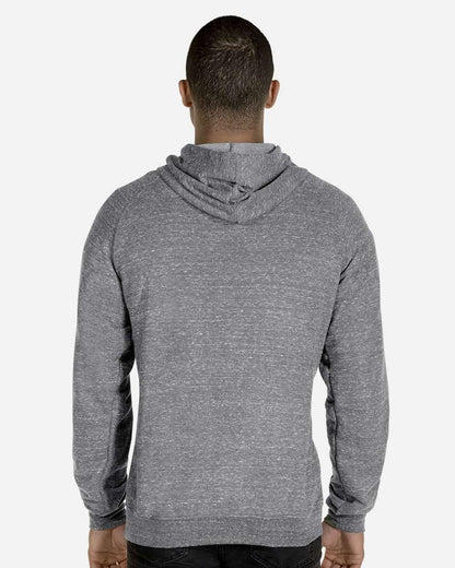 Unisex Snow Heather French Terry Raglan Hooded Sweatshirt