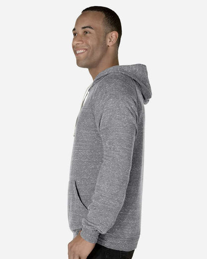 Unisex Snow Heather French Terry Raglan Hooded Sweatshirt