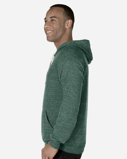 Unisex Snow Heather French Terry Raglan Hooded Sweatshirt